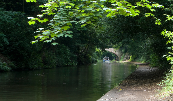 A photo of the Bridgewater Canal in Stockton Heath.