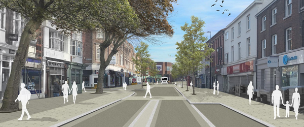 An artist's impression of the First and last mile programme on Sankey Street