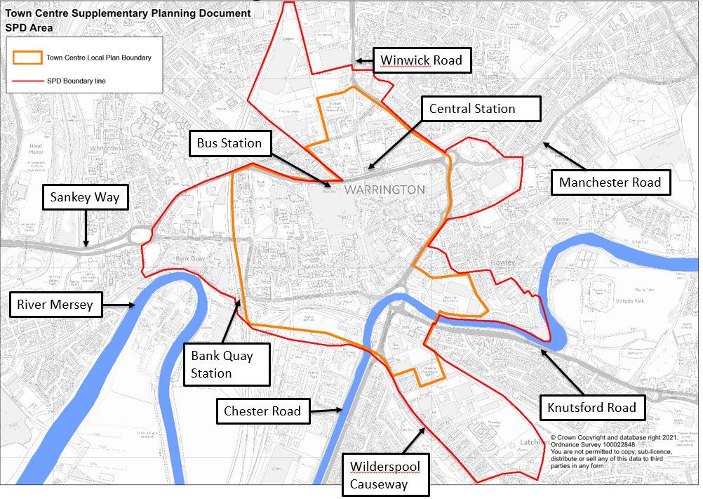 Warrington Town Centre Map Warrington Town Centre Supplementary Planning Document (Spd) Consultation |  Warrington.gov.uk