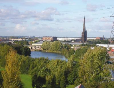 A landscape of Warrington