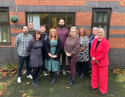 The team at Anchor House with Cllr Jean Flaherty