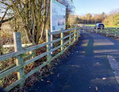 Image of re-surfaced walking and cycling path in Sankey Valley North.